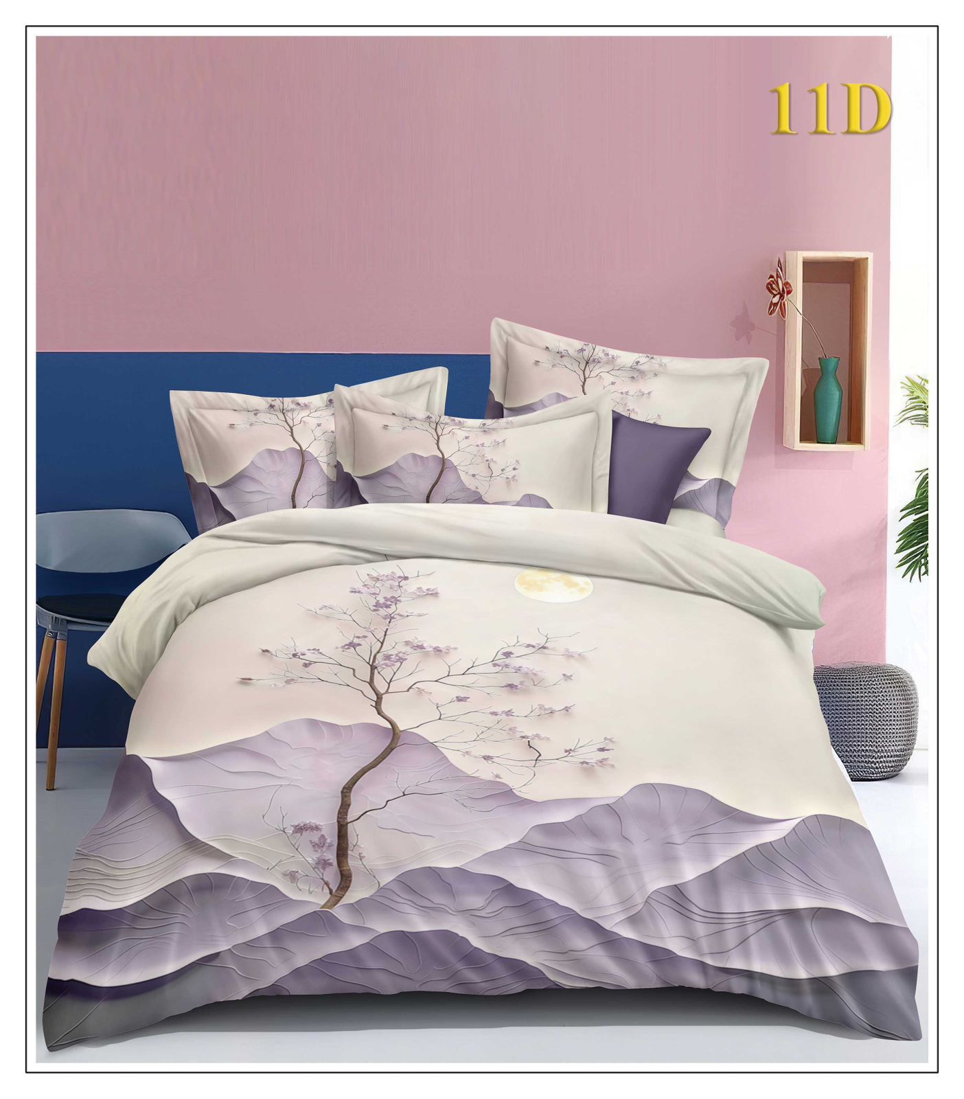 Lavender Floral Bedsheet Set